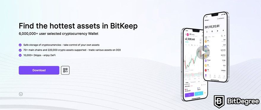 Ulasan Bitkeep wallet: Dapatkan aset-aset terpopuler di Bitkeep.