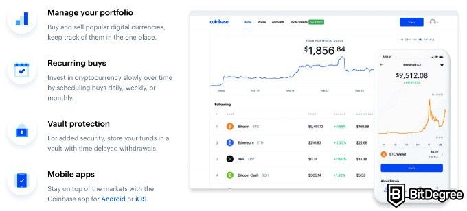 GDAX Coinbase Karşılaştırması: Coinbase Özellikleri