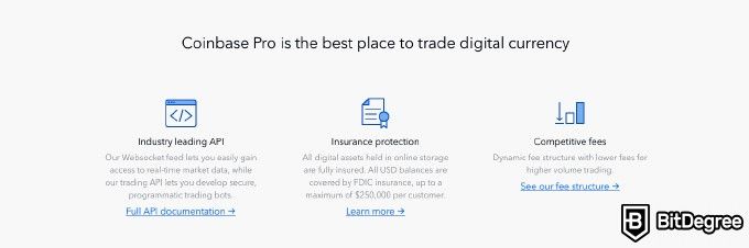 GDAX Coinbase Karşılaştırması: Coinbase Pro (GDAX) Özellikleri