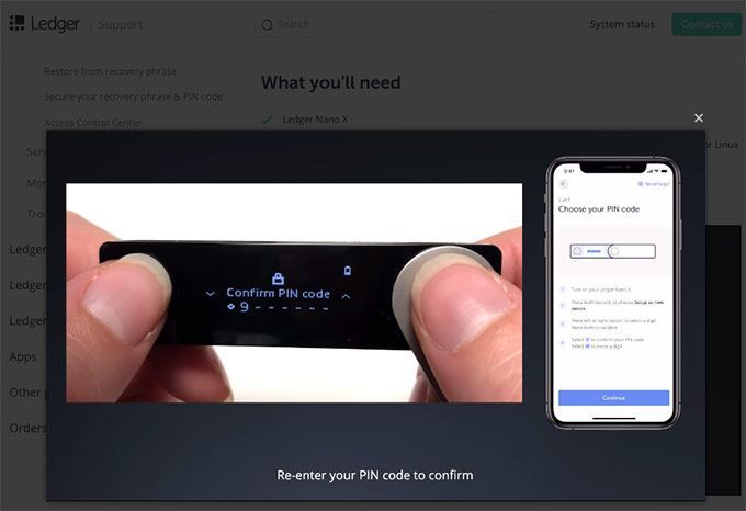 Avis ledger nano x: code pin2.