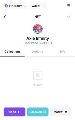 BitKeep nedir: Axie Infinity NFT'leri.