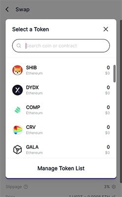 BitKeep nedir: bir token seçmek.