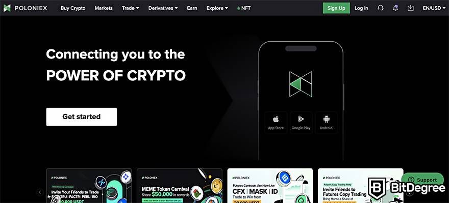 Bursa Kripto Terbaik Bebas KYC: Situs Poloniex.