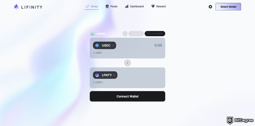 Best Solana DEX: Lifinity's swap.