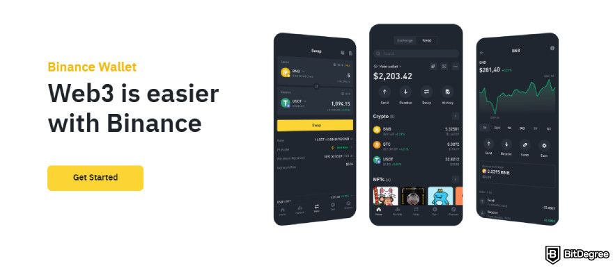 Best USDC wallets: Binance Web3 Wallet homepage.