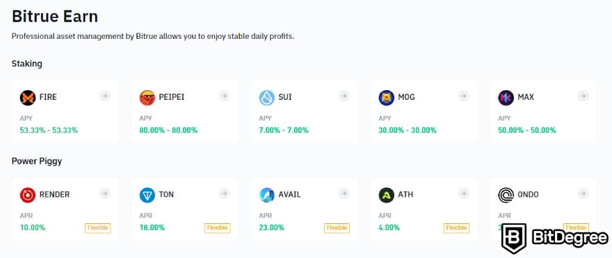 Bitrue Borsası İncelemesi: Bitrue Earn Özellikleri