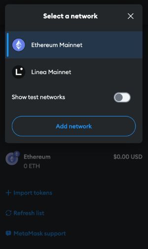 BNB Testnet Faucet: Menambah jaringan.