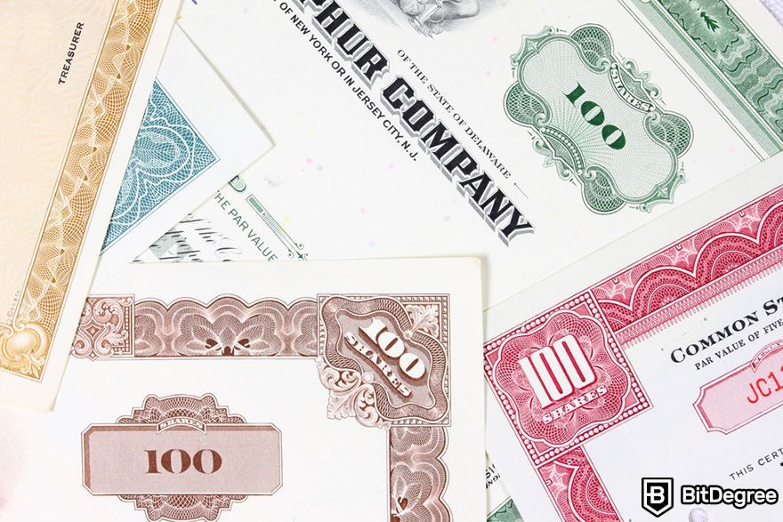 Arti Tokenization: Berbagai surat saham.