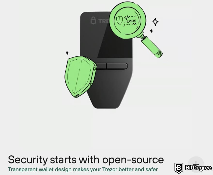 Trezor Safe 3 评论：Trezor 显示了拥有开源代码的好处。