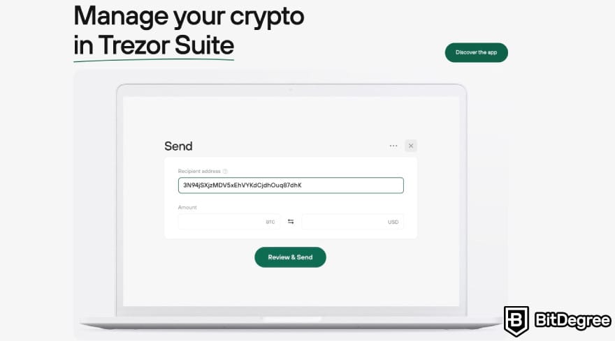 Trezor Safe 5 отзывы: приложение Trezor Suite на сайте.