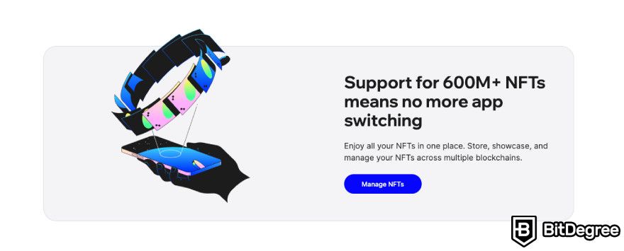 Ulasan Trust Wallet: NFT yang didukung.