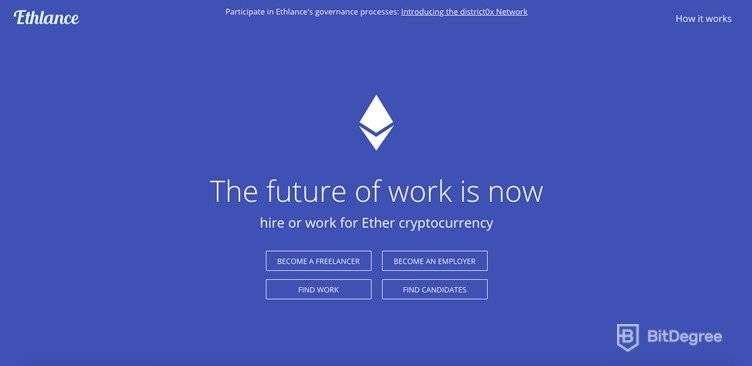Decentralized applications: Ethlance.