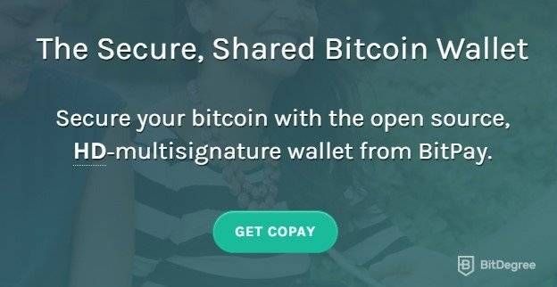 Copay кошелек: главная страница Copay.